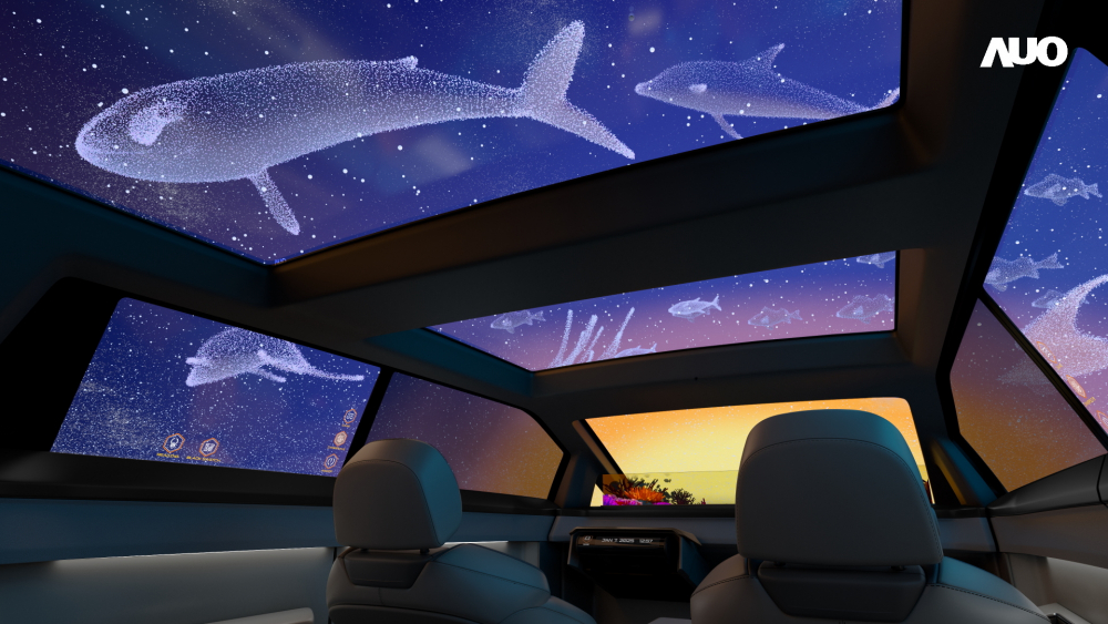 世界杯官方网站入口以Smart Cockpit 2025展示一系列领先业界的Micro LED Display HMI 解决方案，其中幻境全景天幕(Vitrual Sky Canopy)是全球首度导入大尺寸、透明Micro LED 显示器于天窗的应用，带来无边际的沉浸式体验
